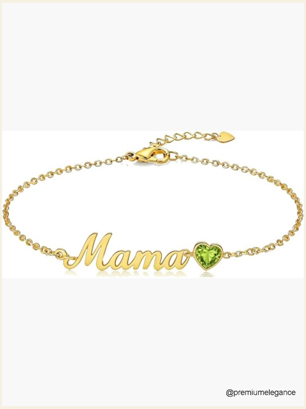 Mama Birthstone Bracelet Adjustable 12 Months Mother's Day Gift